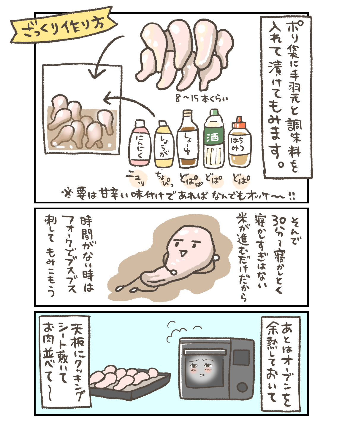 手羽元グリルの簡単レシピはこちら