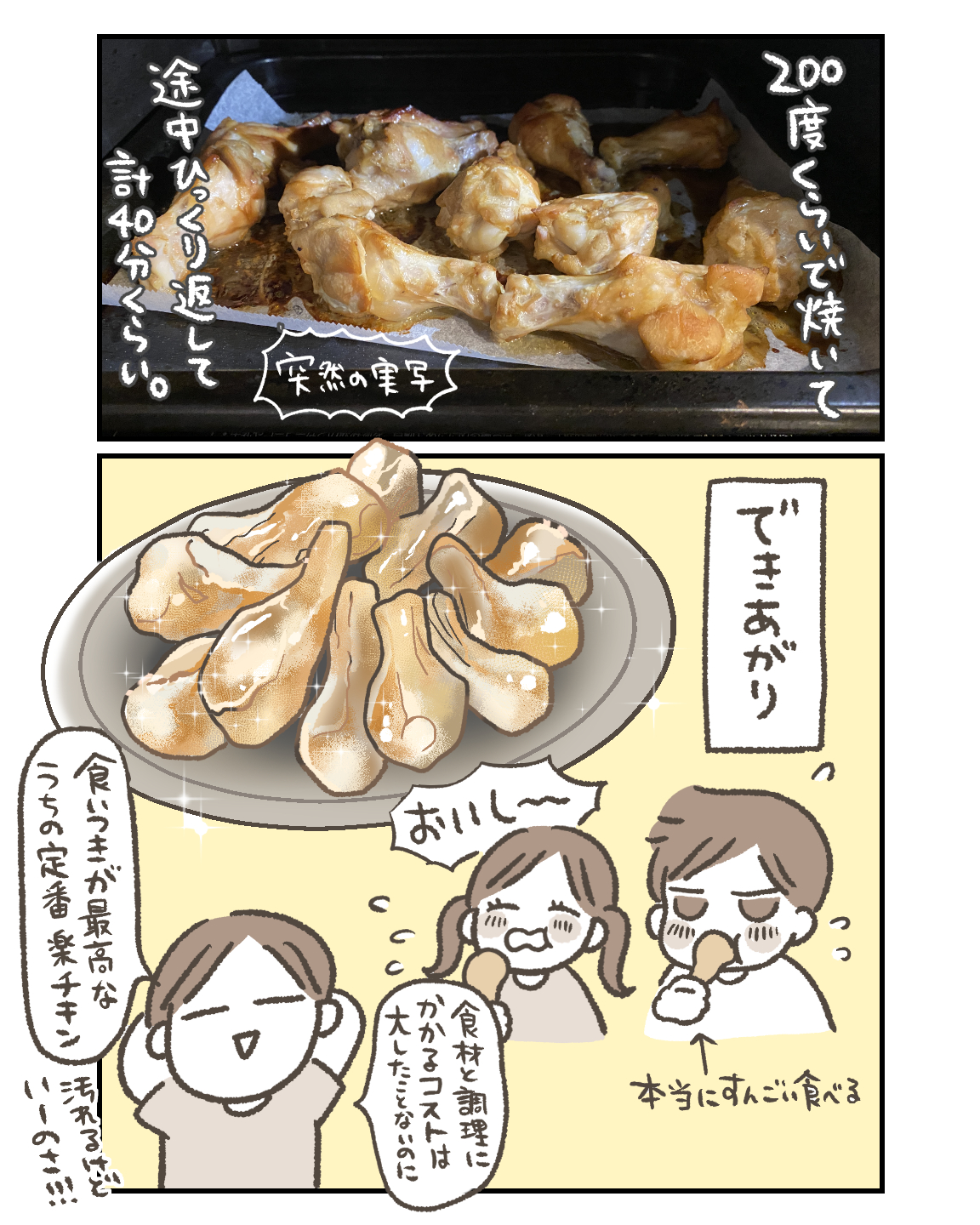 オーブンでじっくり焼くこと４０分…できた！