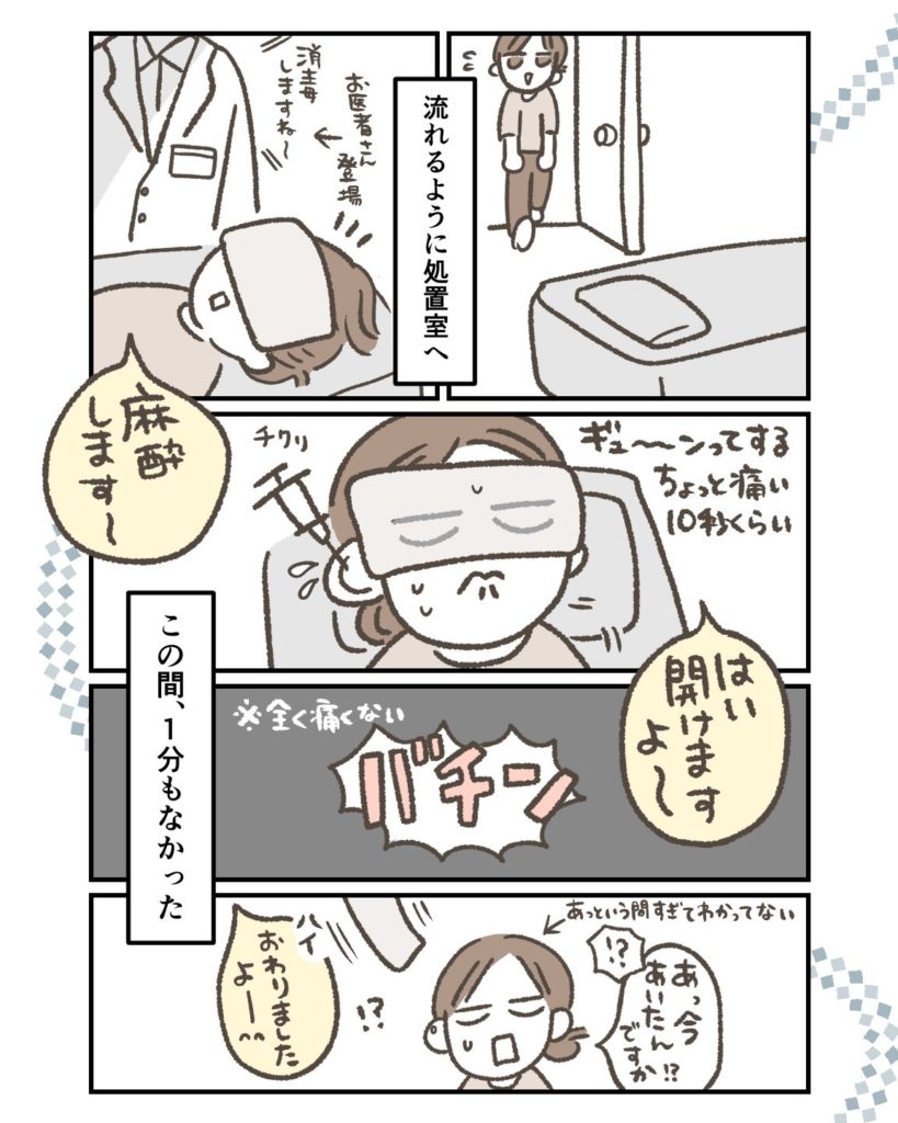 消毒・麻酔・施術、体感の流れ